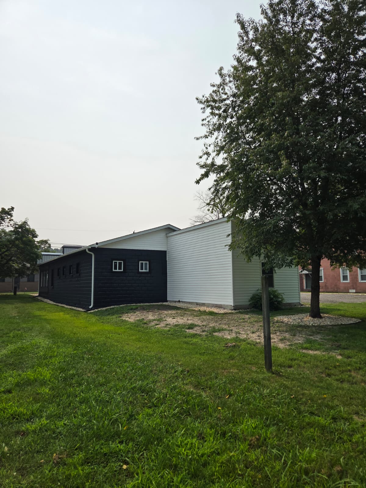 Building exterior after construction work